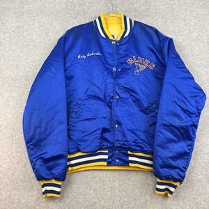 Vintage Starter St. Louis Blues Satin Jacket 80s Stitched Name Bomber Varsity XL